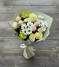 Букет цветов из:  Альстромерии, Розы и Хризантемы в Костомукше