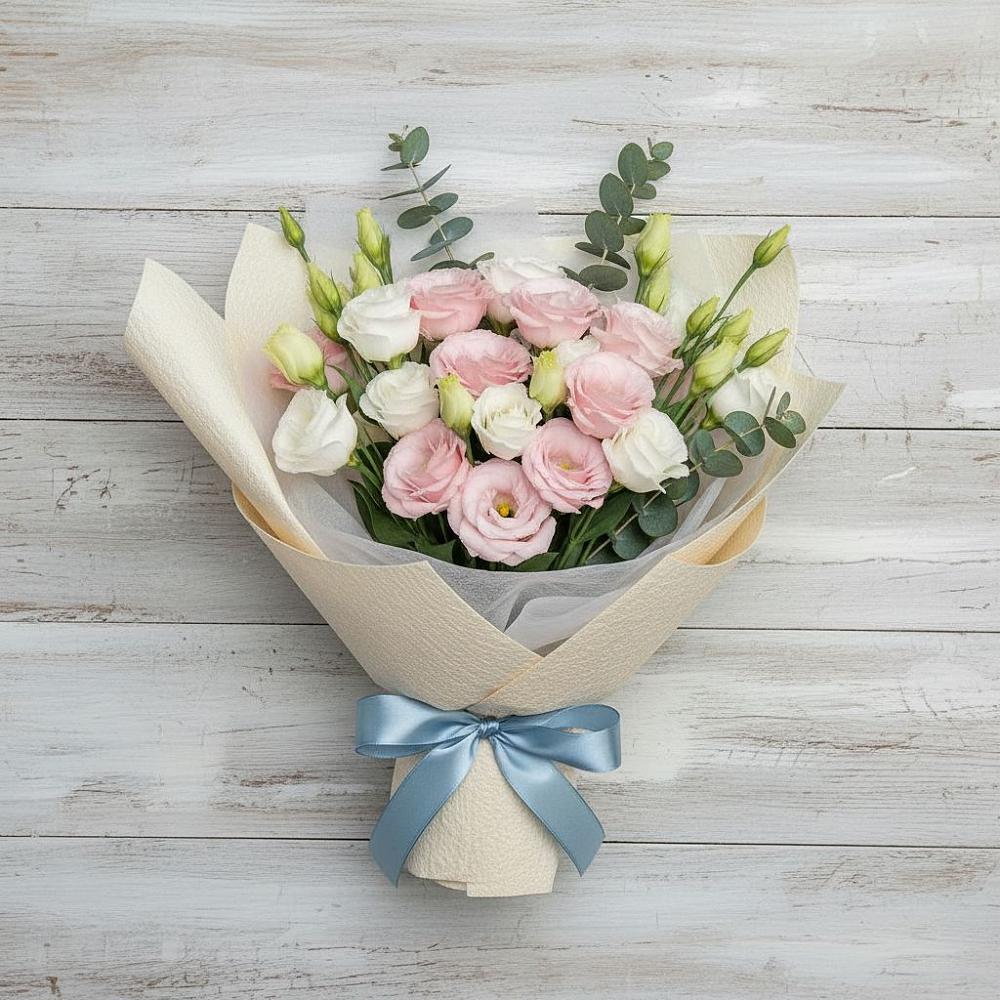 Букет цветов из: Лизиантусы в Костомукше